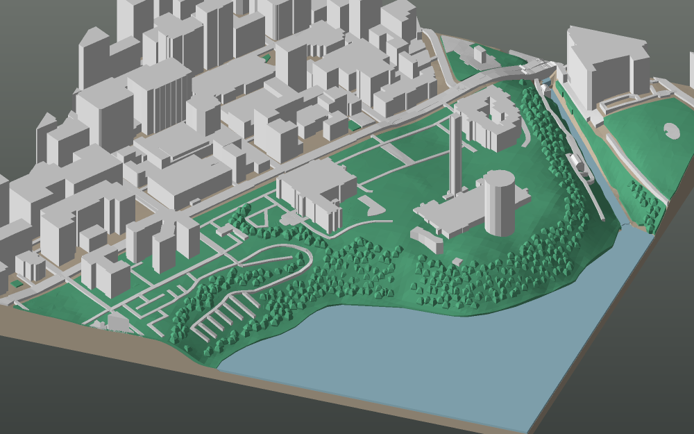 A 3D-printable model plate of Ottawa — Centretown, Parliament Hill — with its buildings, streets, water and terrain.